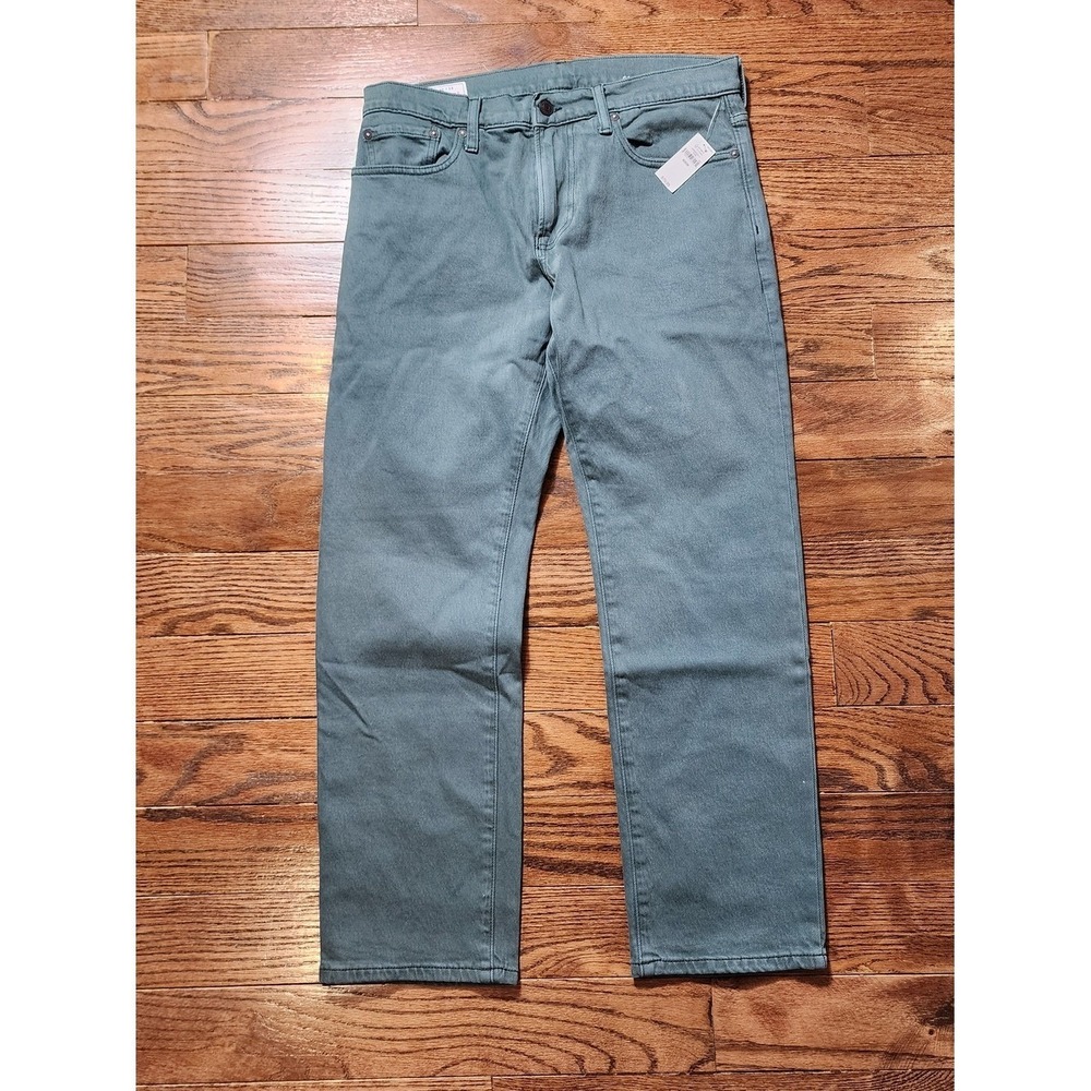 NWT Gap Straight Leg Pants Women 30x28 Bistro Green GapFlex Stretch Casual NEW